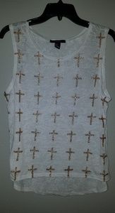 Gold cross top